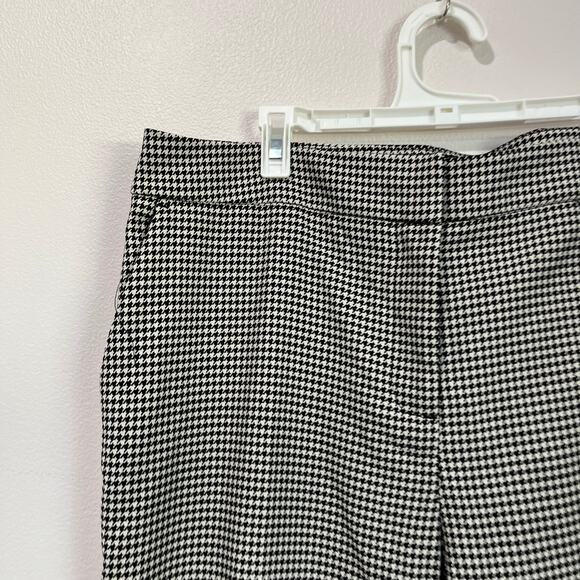 Rachel Zoe Black White Houndstooth Pants Size 10 Slim Ankle Stretch - Picture 3 of 9